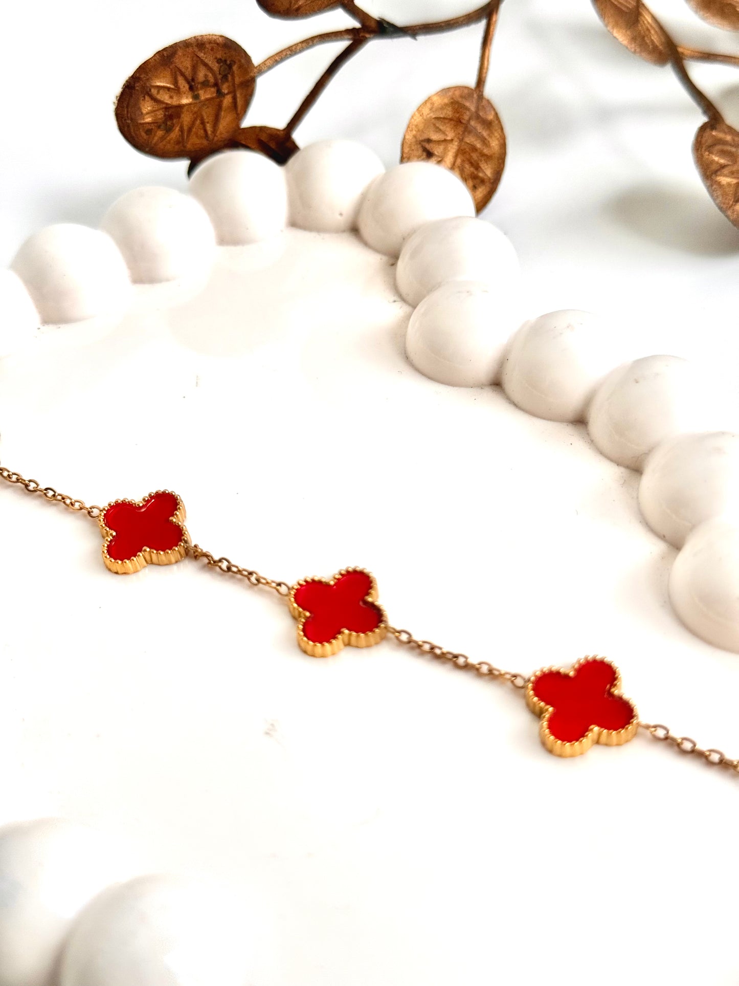 Scarlet Clover Bracelet