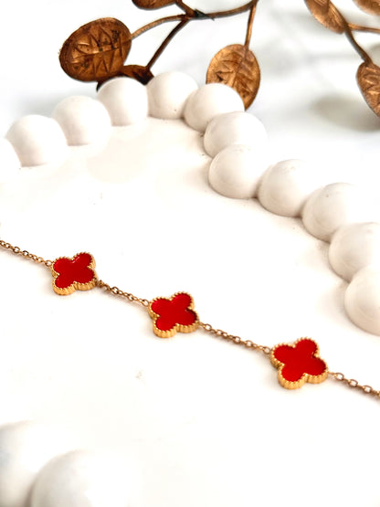 Scarlet Clover Bracelet
